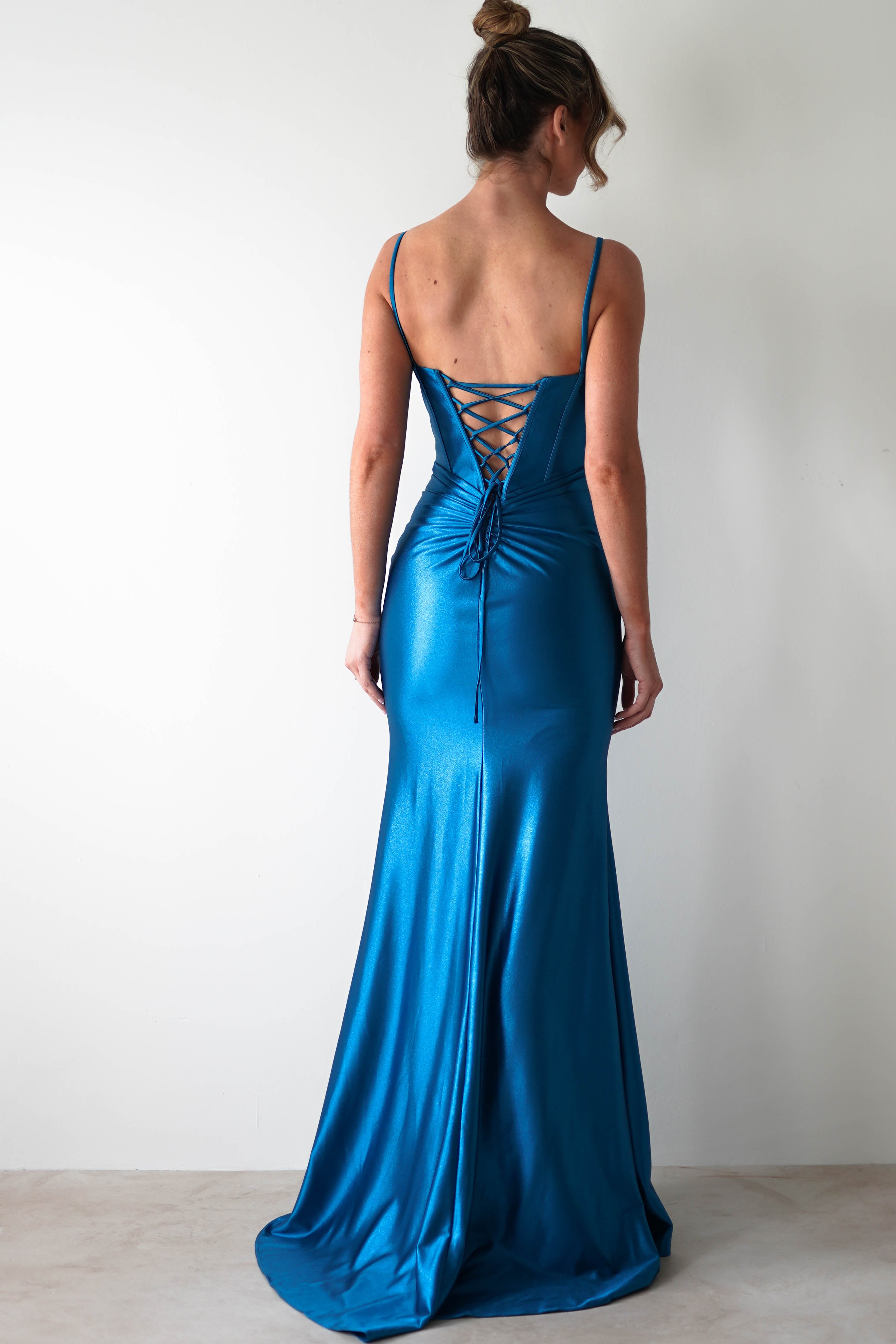 Meaghan Bodycon Gown | Turquoise | Debs & Prom | Formal Gown | Oh Hello Clothing