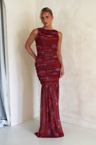Merlo Mesh Bandage Dress Mixed Print | Wedding Guest Dress | Mesh | Oh Hello Clothing