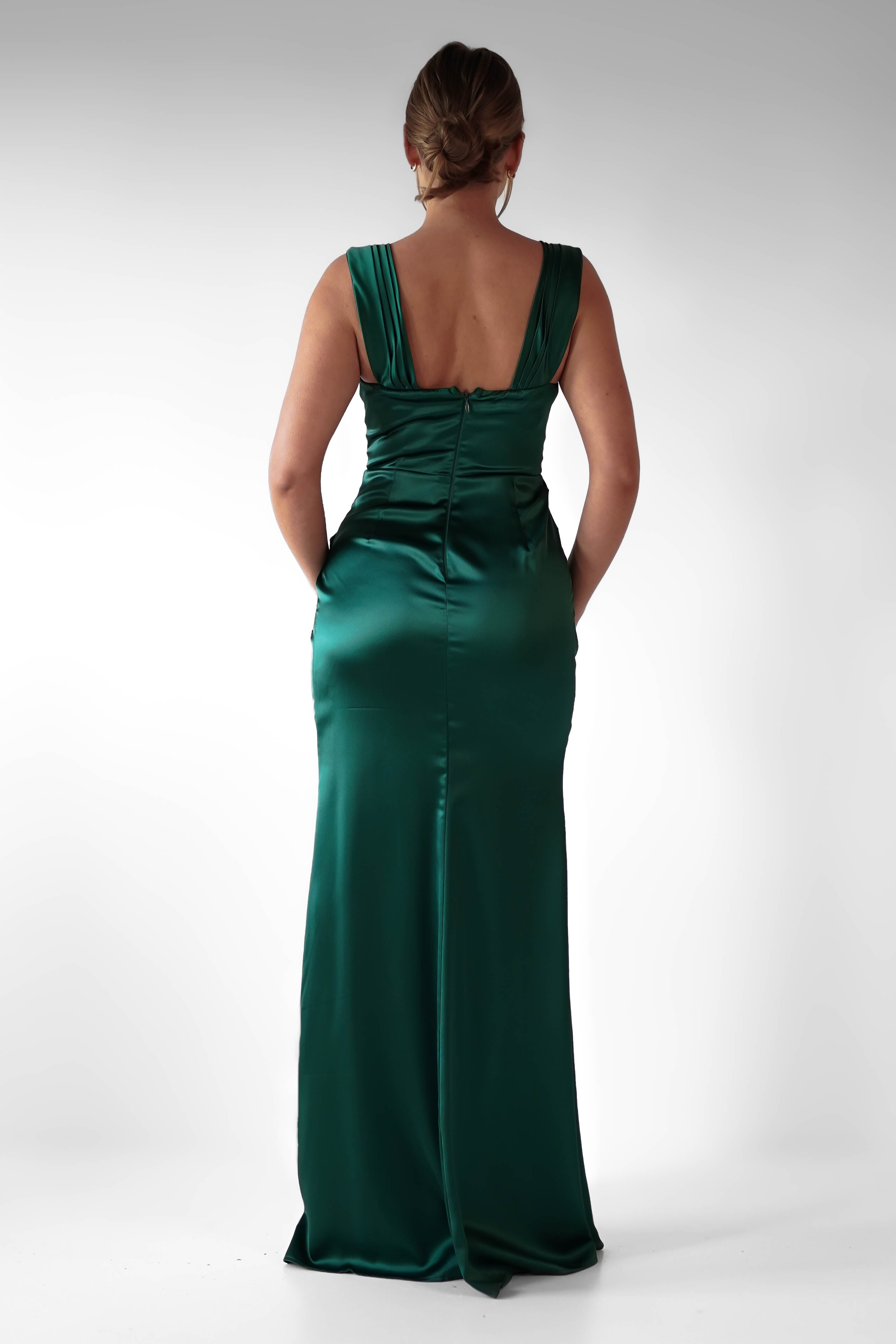 Monica Off The Shoulder Gown | Emerald Green | Debs & Prom | Formal Gown | Oh Hello Clothing