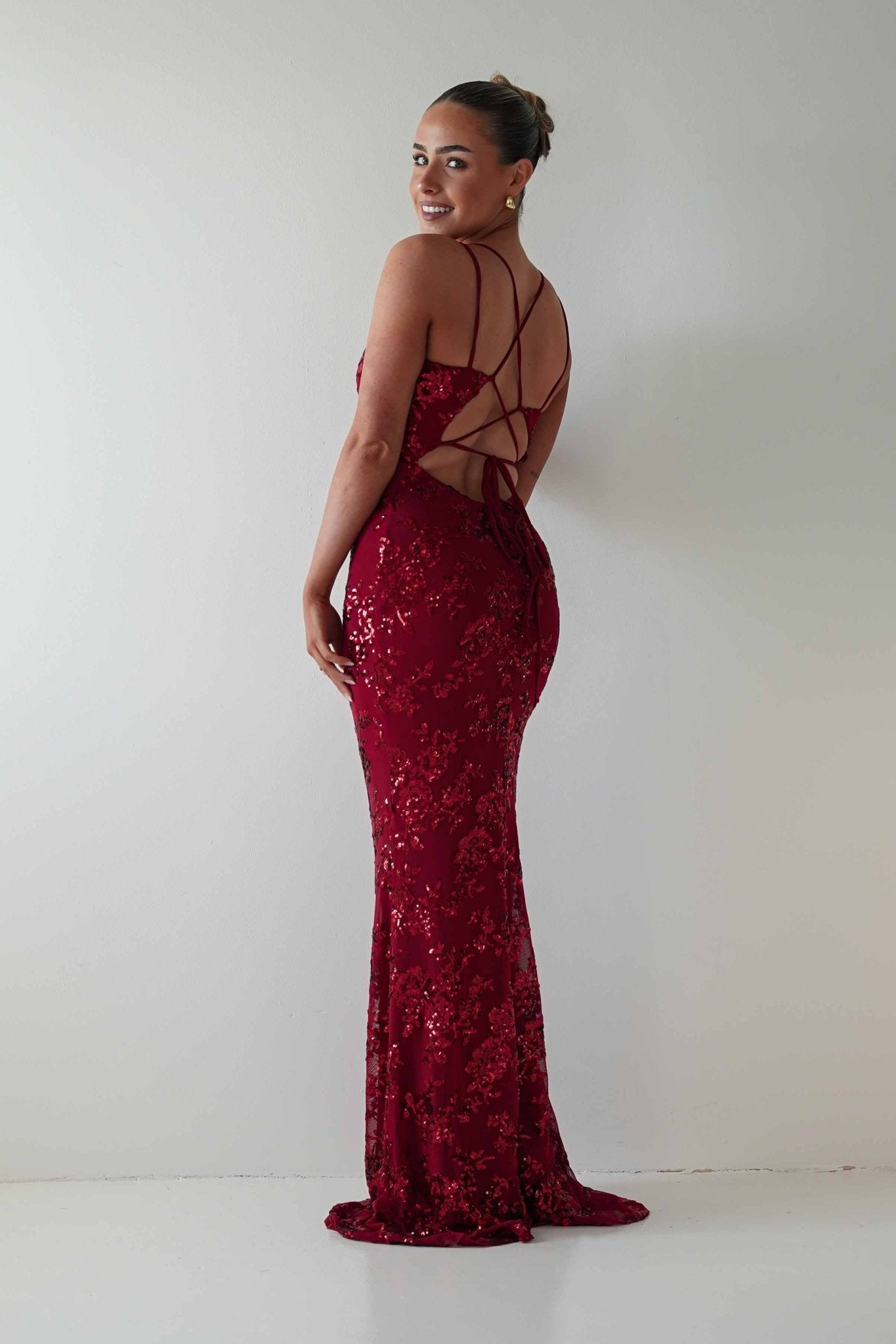 Oh Hello Clothing Dresses 1*DONE -LOVESOME-CD30340-RED SEQUIN DRESS (Copy)