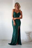 Narissa Sequin Maxi Gown | Green | Debs & Prom | Formal Gown | Oh Hello Clothing
