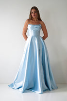 Oh Hello Clothing Dresses > Prom Dresses Pepper Strapless A-Line Maxi Gown | Blue