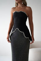 Ranla Strapless Bandage Top/Skirt Set | Black | Black Tie | Oh Hello Clothing