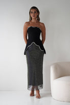 Ranla Strapless Bandage Top/Skirt Set | Black | Black Tie | Oh Hello Clothing