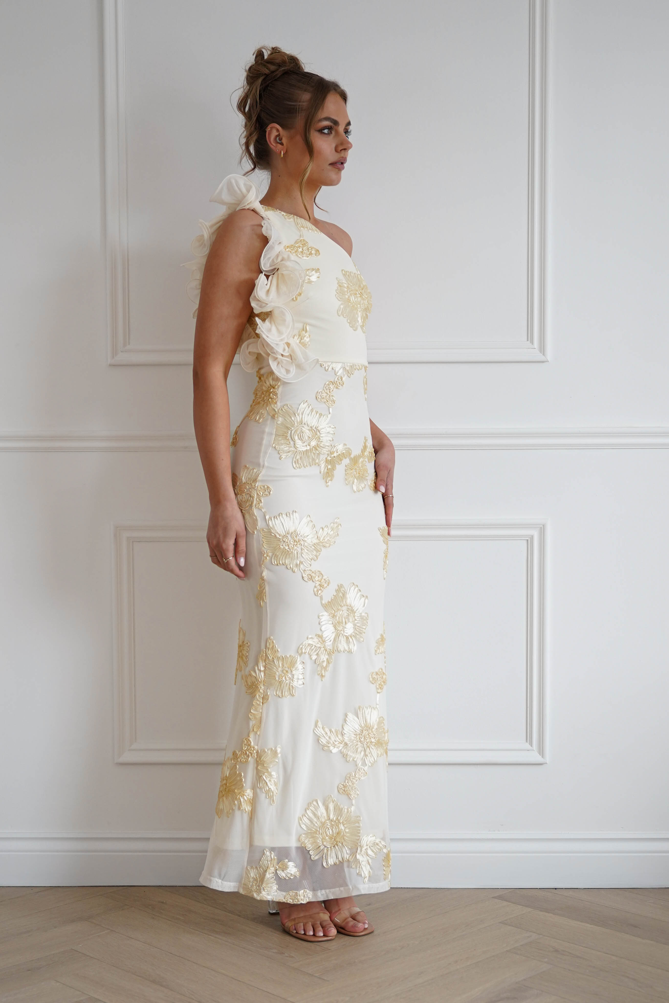 Oh Hello Clothing Women > Clothing > Dresses Siren Bodycon Maxi Dress | Light Yellow