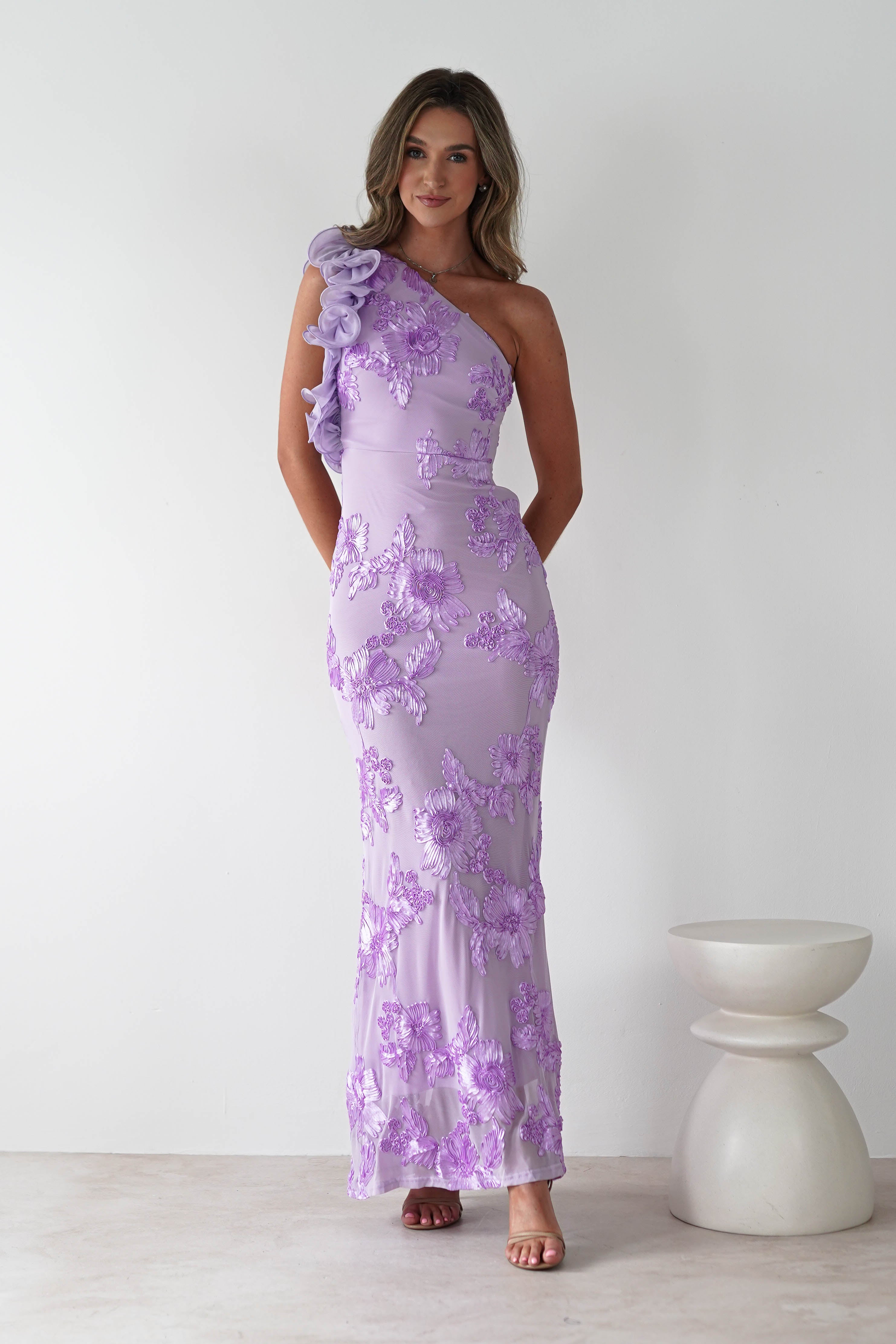 Siren Bodycon Maxi Dress Lilac | Wedding Guest Dress | Bodycon | Maxi | Oh Hello Clothing