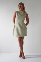 Stella Structured Mini Dress | Sage | Oh Hello Clothing