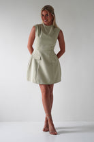 Stella Structured Mini Dress | Sage | Oh Hello Clothing
