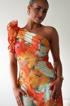 Summer Fruits Maxi Dress Orange Print | Wedding Guest Dress | Maxi | Oh Hello Clothing