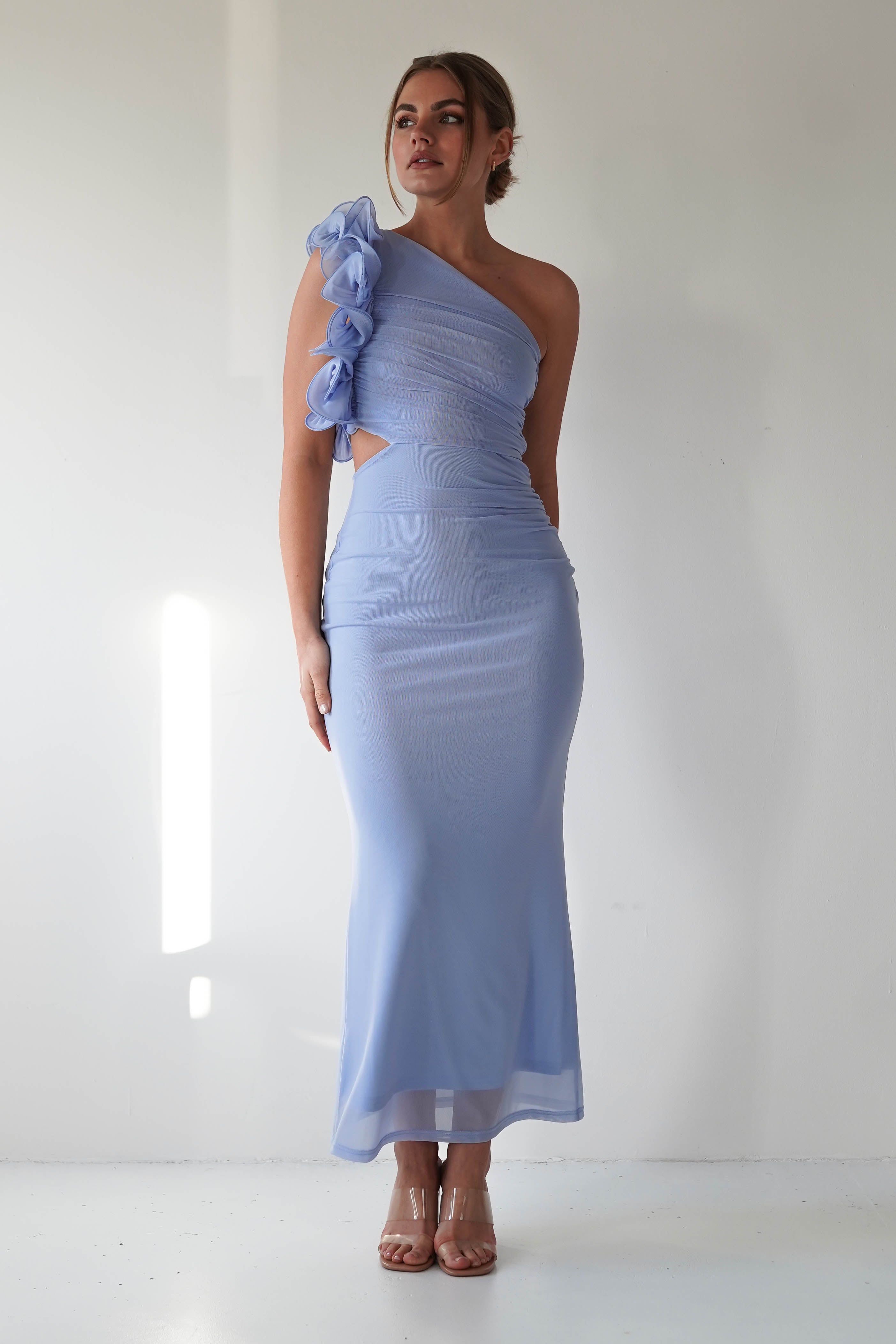 Sydney Bodycon Maxi Dress Blue | Wedding Guest Dress | Bodycon | Maxi | Oh Hello Clothing