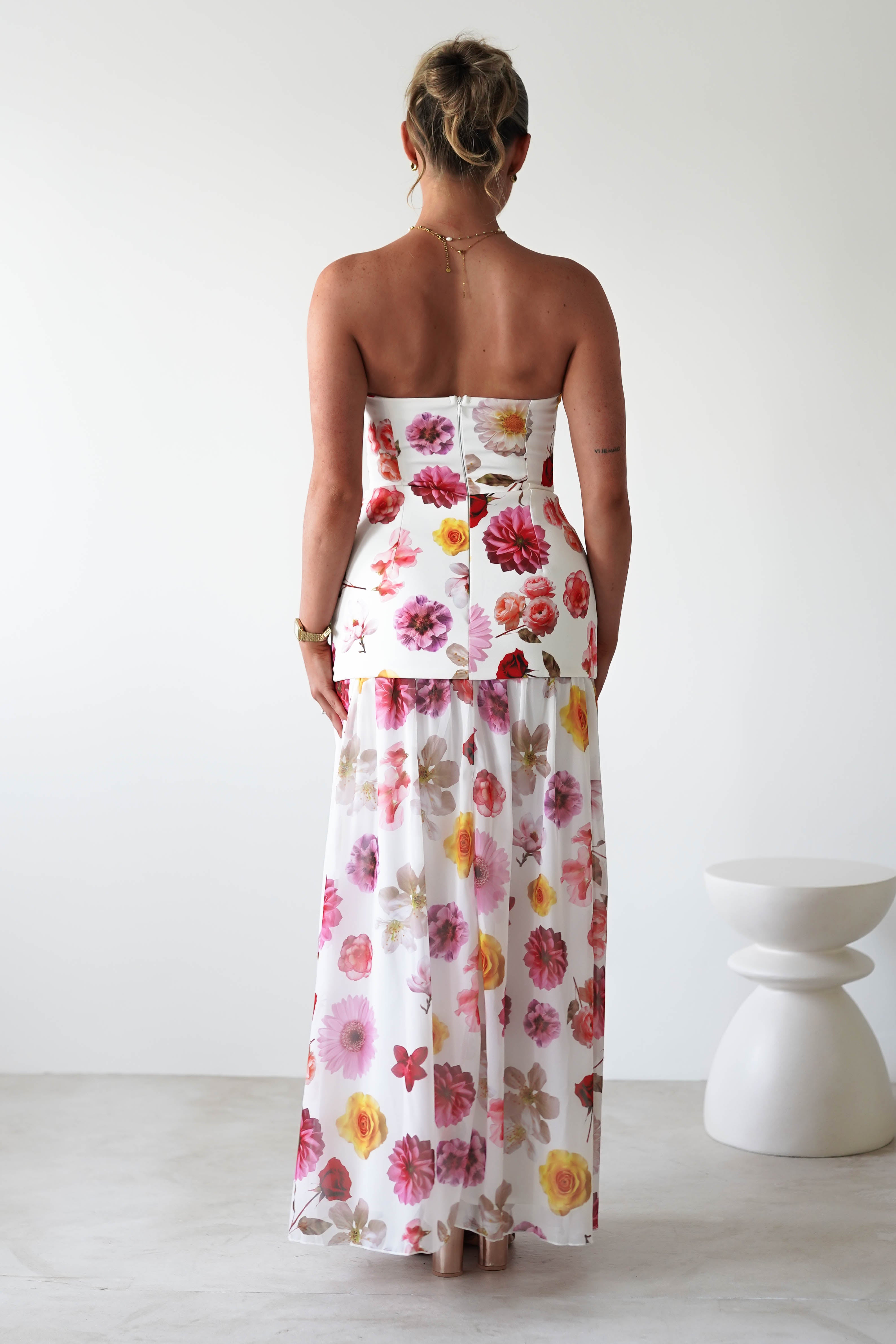 Talia Strapless Floral Print Maxi Dress Mixed Print | Wedding Guest Dress | Maxi | Oh Hello Clothing