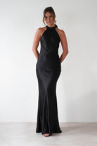 Taylee Halterneck Maxi Dress Black | Wedding Guest Dress | Halter Neck | Maxi | Oh Hello Clothing